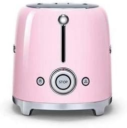 SMEG Pink 2 Slice Toaster Extra Wide Slots Retro 50's TSF01PKUK