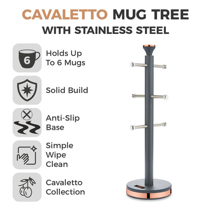 Tower Cavaletto Mug Tree Cup Stand Rack T826132GRY (Grey)