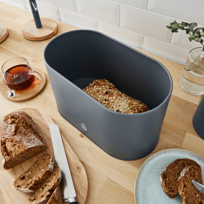 Swan Nordic Bread Bin with Chopping Board Lid SWKA17512GRYN (Grey)