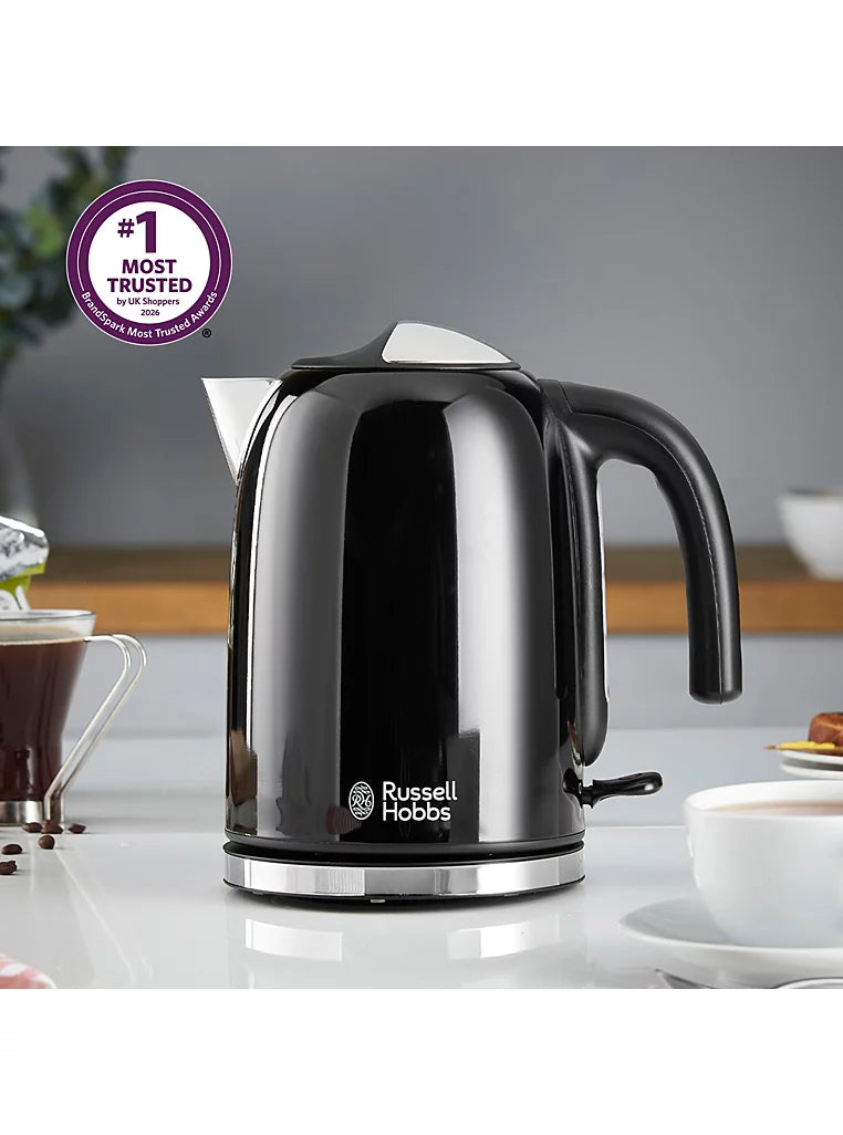 Russell Hobbs Russell Hobbs Colours Plus Kettle & 2 Slice Toaster Kitchen Set (Black)