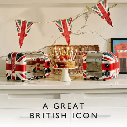 Dualit Classic Vario 80th Anniversary 4 Slice Toaster 40555 (Union Jack) Vibe Home UK.