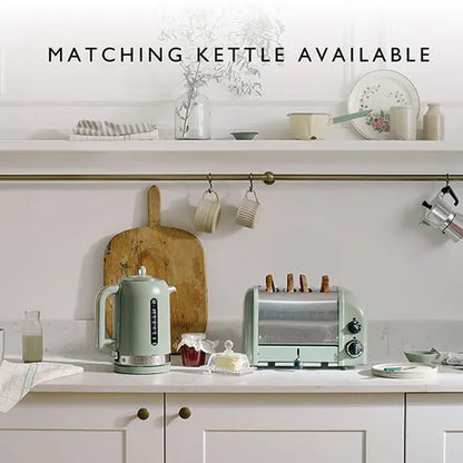 Dualit Dualit Classic Kettle & 4 Slice Vario AWS Toaster Kitchen Set (Sage Green)