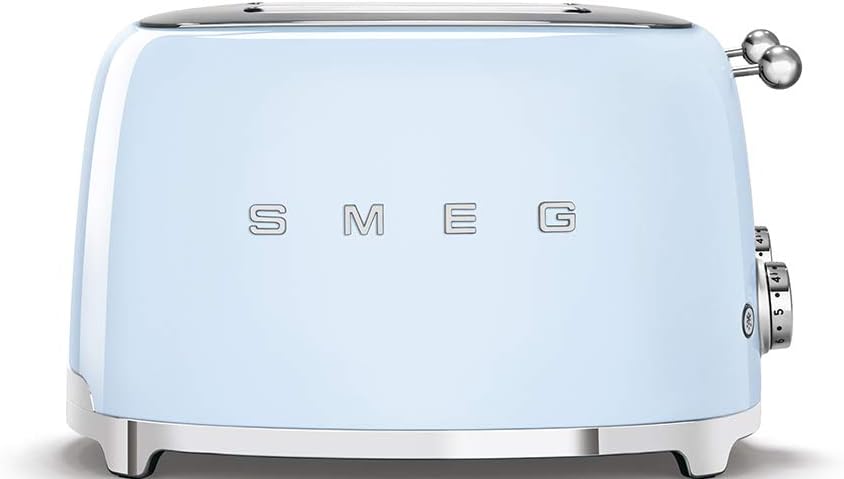 Smeg Pastel Blue 4 Slice Toaster Extra Wide Slots TSF03PBUK