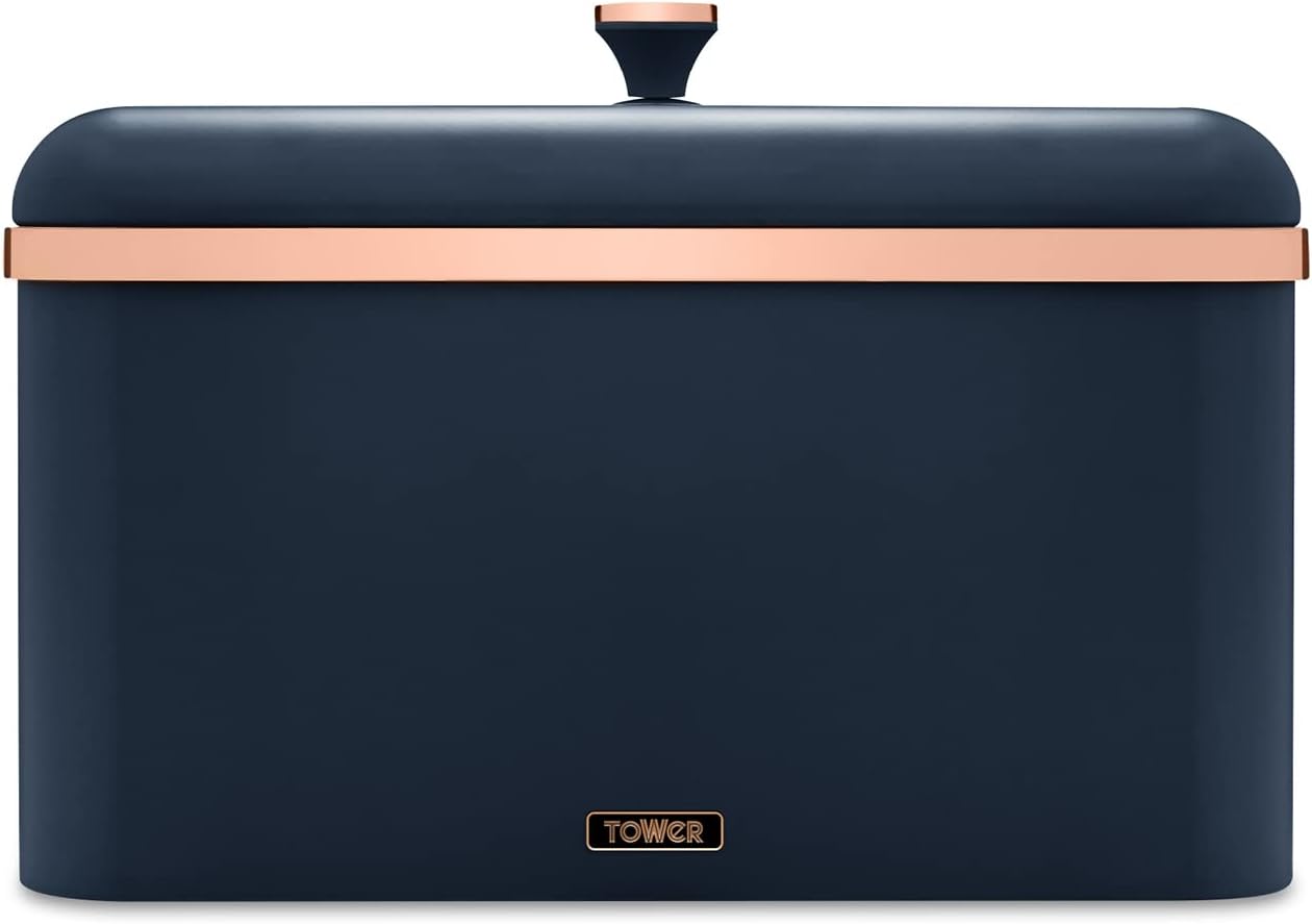 Tower Cavaletto Blue Bread Bin Midnight Rose Gold T826130MNB