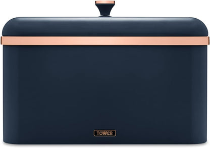 Tower Cavaletto Blue Bread Bin Midnight Rose Gold T826130MNB