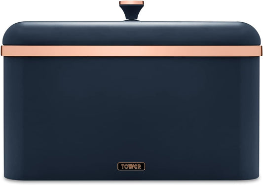 Tower Cavaletto Blue Bread Bin Midnight Rose Gold T826130MNB