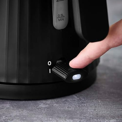Tower EcoForm 1.7L Rapid Boil Kettle & 4-Slice Toaster Set Black EEJB418