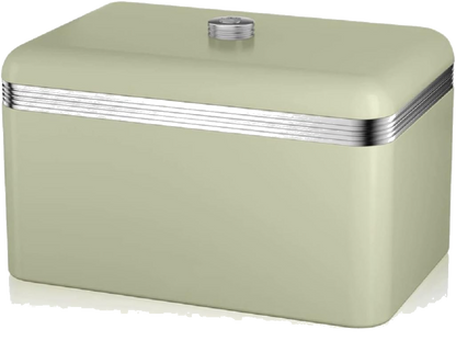 Swan Retro Pyramid Kettle, 4 Slice Toaster, Bread Bin & Canisters Kitchen Set (Green) Kitchen Sets
