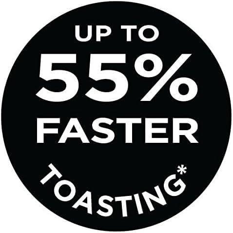 Round promotional badge for faster toasting