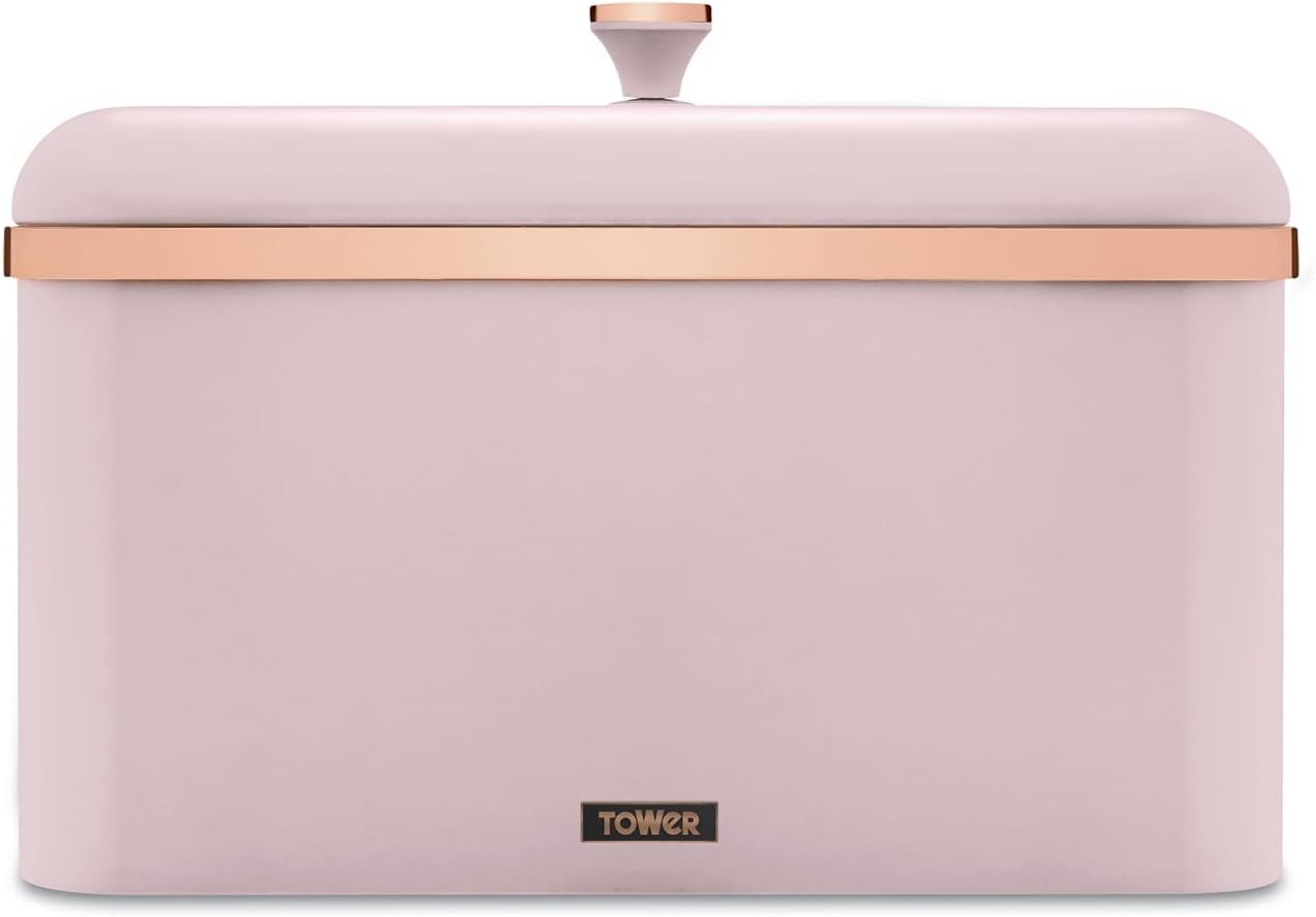 Tower Cavaletto Pink Bread Bin Marshmallow Pink Rose Gold T826130PNK