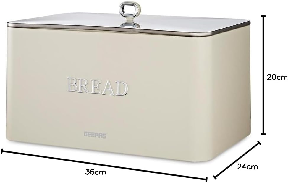 GEEPAS Retrovive 13L Bread Bin GCS63081UK-CR (Cream)