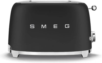 SMEG 2 Slice Toaster Extra Wide Slots TSF01BLMUK (Matte Black)