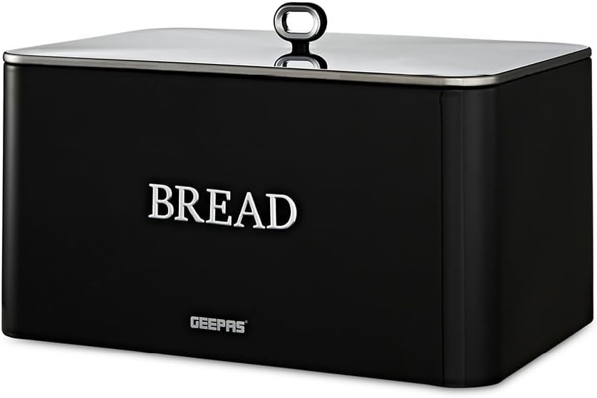 GEEPAS Retrovive 13L Bread Bin GCS63081UK-BK (Black)