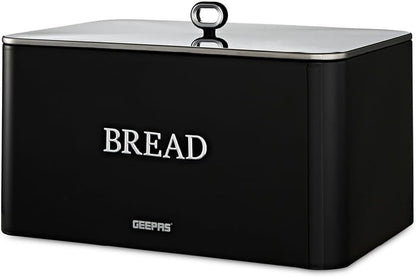 GEEPAS Retrovive 13L Bread Bin GCS63081UK-BK (Black)
