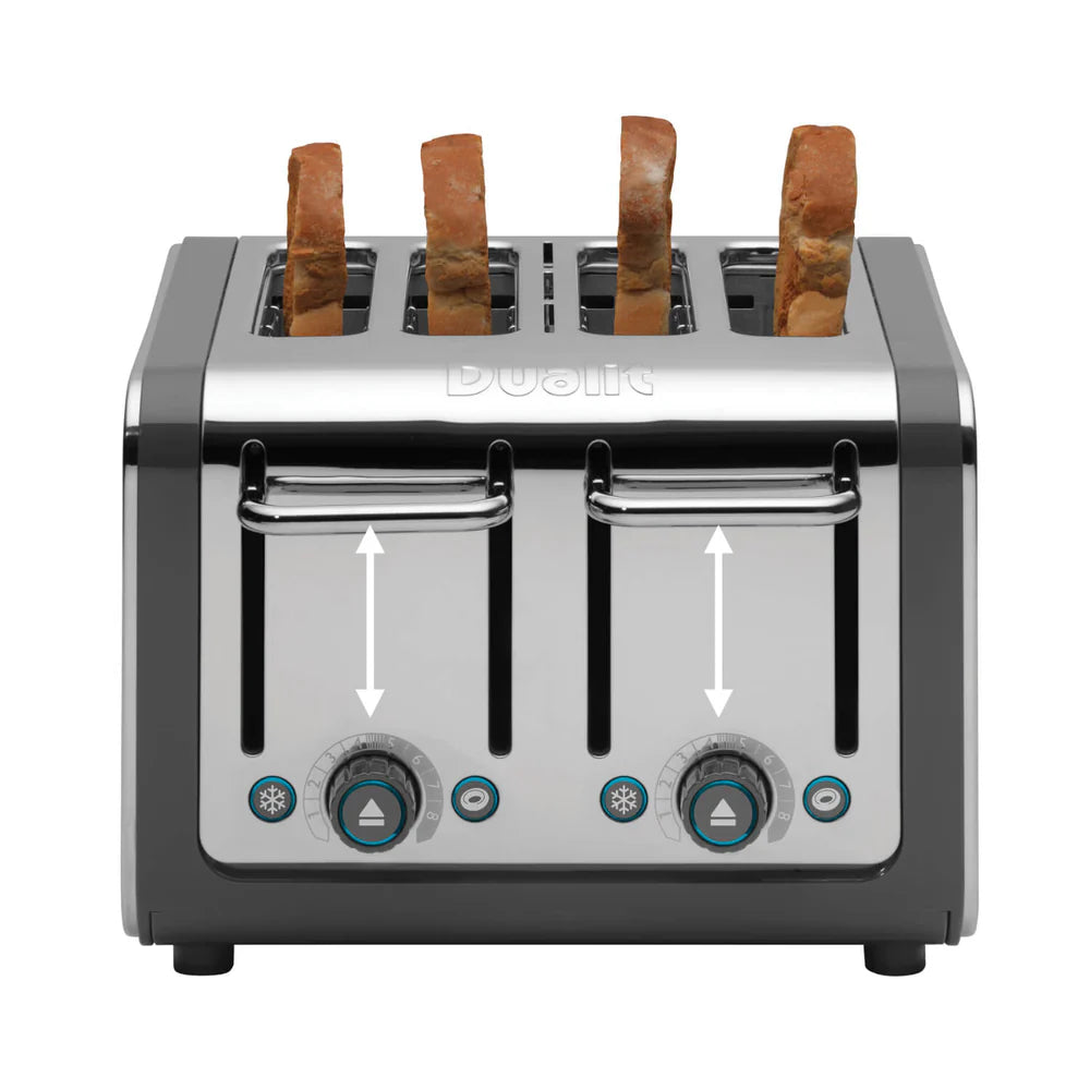Dualit Architect Jug Kettle & 4 Slice Toaster Kitchen Set (Grey)