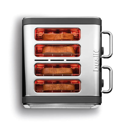 Dualit Architect Jug Kettle & 4 Slice Toaster Kitchen Set (Grey)