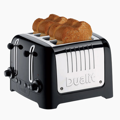 Dualit Lite Dome Kettle & 4 Slice Toaster Kitchen Set (Black)