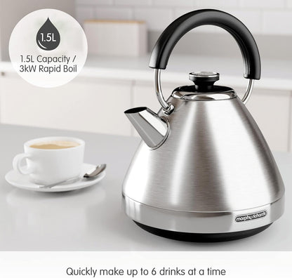 Morphy Richards Venture Kettle Brushed Stainless Steel 100130 - Silver