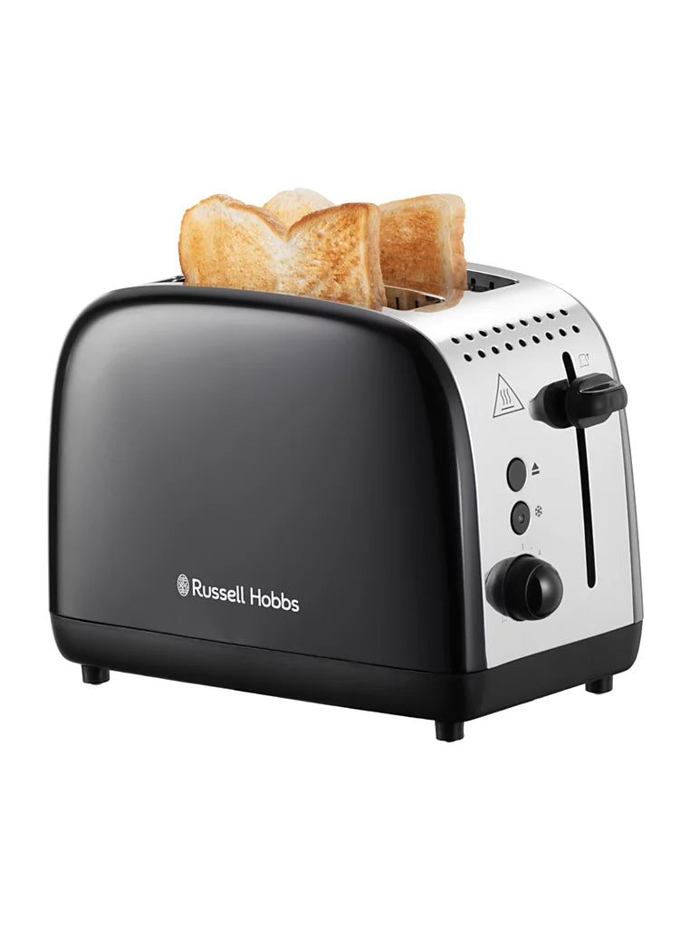 Russell Hobbs Russell Hobbs Colours Plus Kettle & 2 Slice Toaster Kitchen Set (Black)