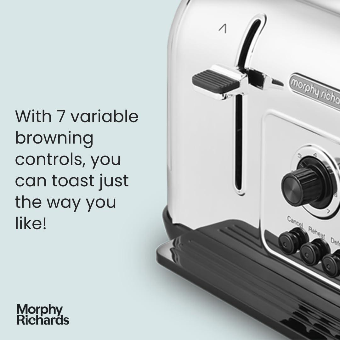 Morphy Richards Venture White 4 Slice Toaster 240134 - Vibe Home