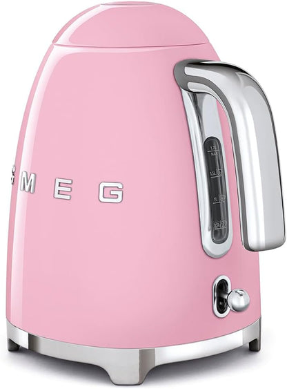 SMEG Retro Kettle & 4 Slice Toaster Kitchen Set - Pink