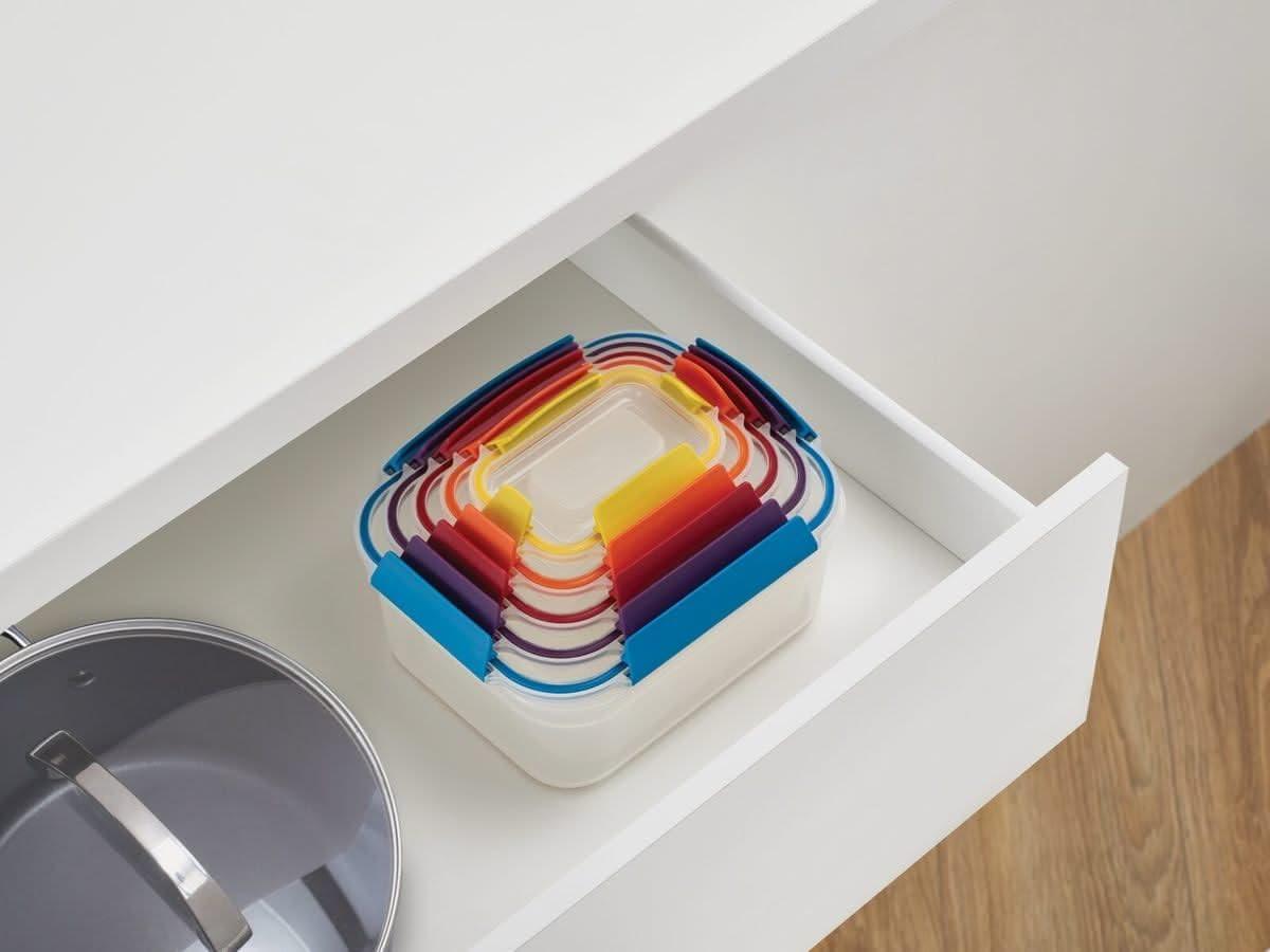 Joseph Joseph Nest Lock 5-Piece Plastic Food Kitchen Container Set 81081 (Multicolour) - Vibe Home