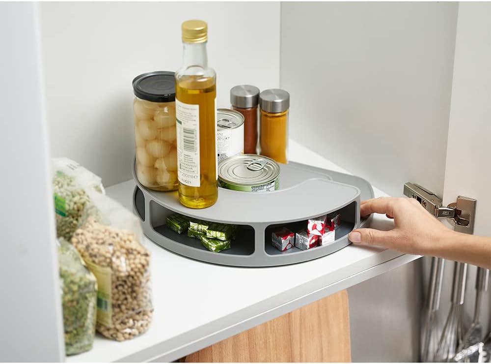 Joseph Joseph CupboardStore Rotating Organiser for Kitchen Cupboard (Grey) - Vibe Home