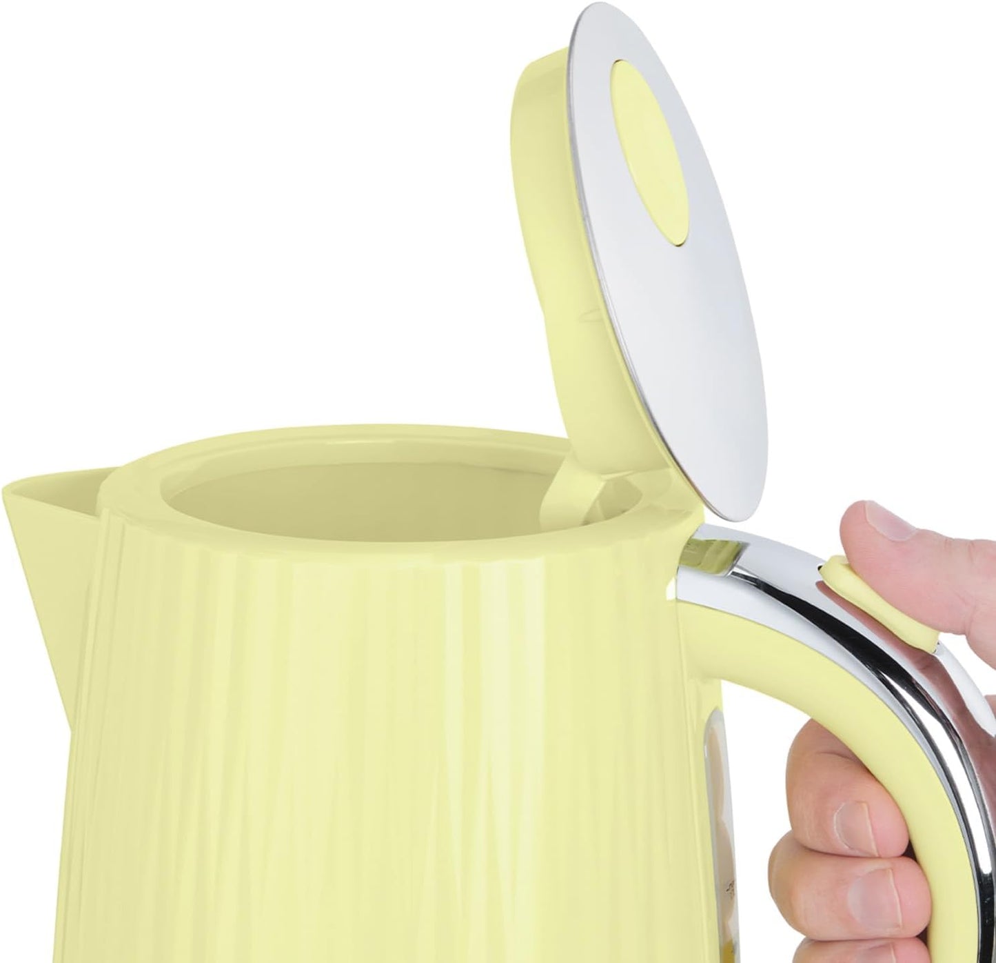 Russell Hobbs Eden Kettle & Toaster Kitchen Textured Set (Lemon Yellow)