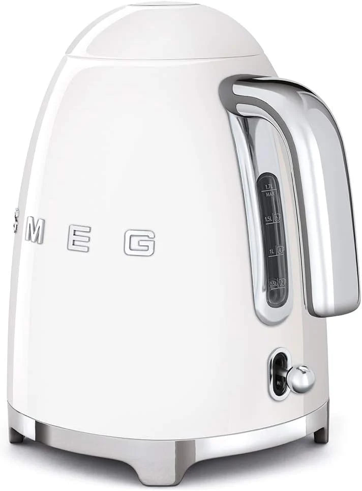 SMEG Retro Kettle & 2 Slice Toaster Matching Kitchen Set (White)