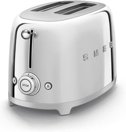 SMEG Stainless Steel Kitchen Set Kettle and Toaster Bundle