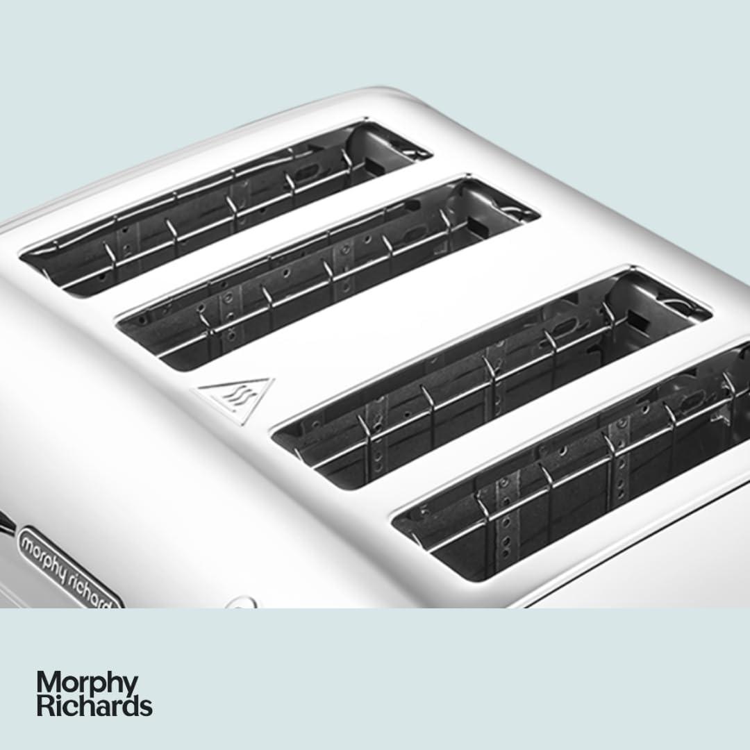 Morphy Richards Venture White 4 Slice Toaster 240134 - Vibe Home