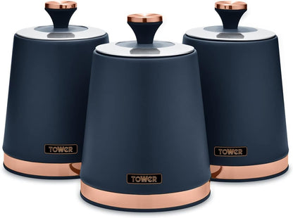 Tower Cavaletto Blue Canisters Midnight Canister Rose Gold T826131MNB