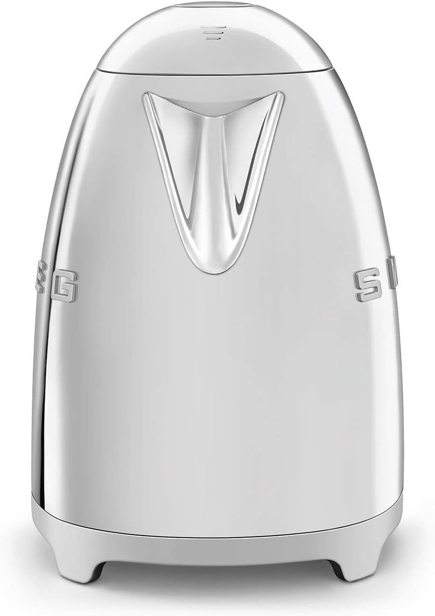 SMEG Stainless Steel Kettle & 4 Slice Toaster Kitchen Set (Silver)