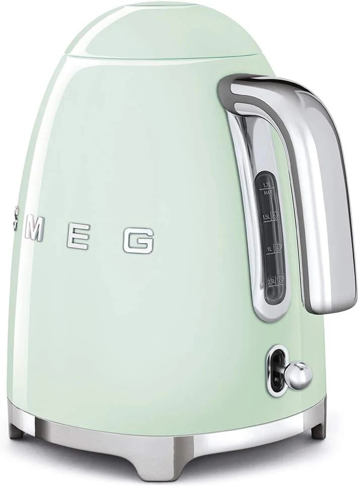 SMEG Retro Kettle & 2 Slice Toaster Matching Kitchen Set (Pastel Green)