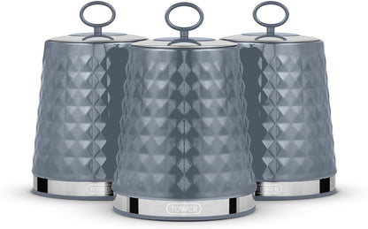 Tower Solitaire Set Canisters Stainless Steel T826207GRY Grey