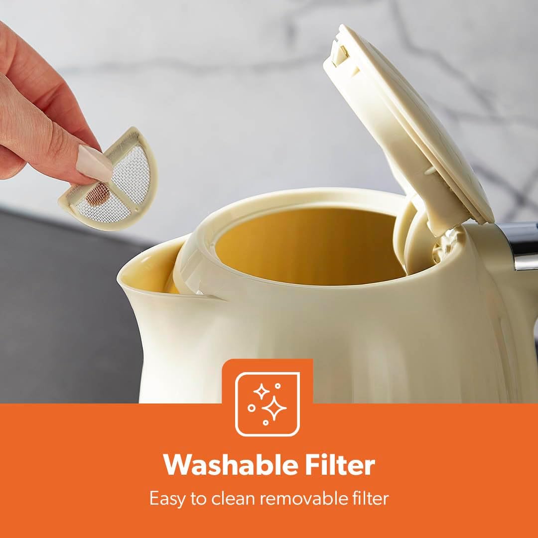GEEPAS Fluted Kettle GK38068UK-CR (Cream)