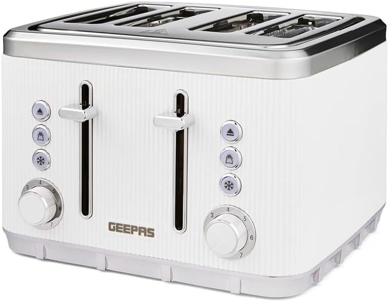 GEEPAS Arcus 4 Slice Toaster GBT36571UK-WT (White)