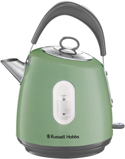 Russell Hobbs Stylevia Kettle & 4 Slice Toaster Kitchen Set (Sage Green)