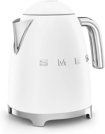 SMEG White Kettle and 4 Slice Toaster Set Stainless Steel Kitchen Silver