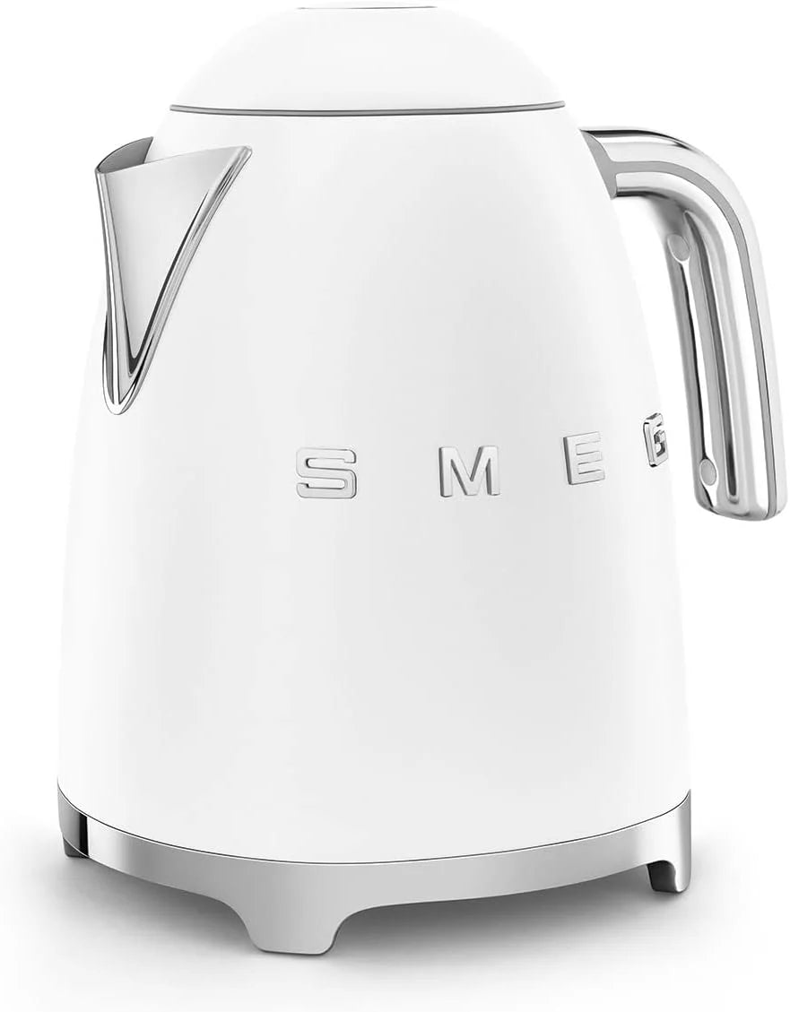 SMEG Retro Kettle & 2 Slice Toaster Matching Kitchen Set (White)