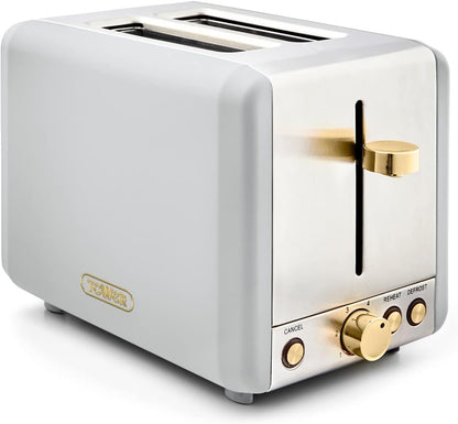 Tower Cavaletto Kettle, Toaster, Bread Bin & Canisters Kitchen Set (White)