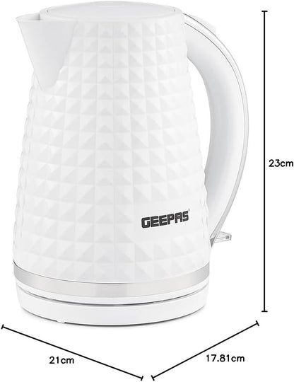 GEEPAS Argyle Kettle 2200W GK38056UK-WT (White)