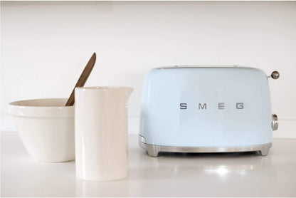 SMEG Retro 2 Slice Toaster Wide Slots TSF01PBUK (Pastel Blue)