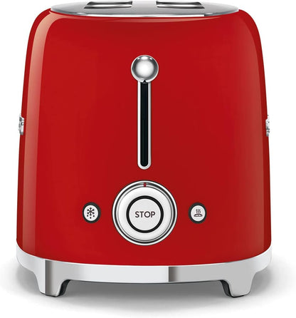 SMEG Retro 2 Slice Toaster Wide Slots TSF01RDUK (Red)