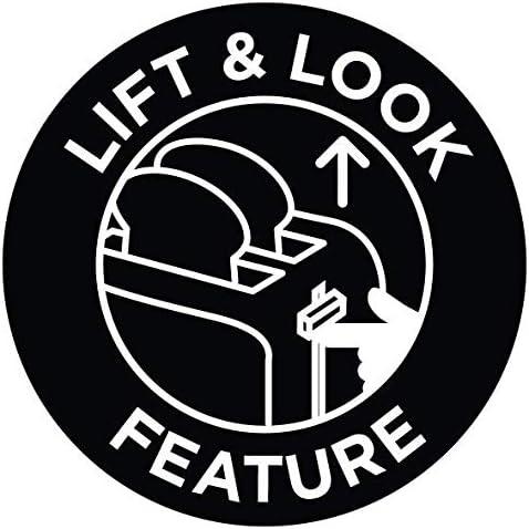 Lift & look feature badge with toast-lifting illustration