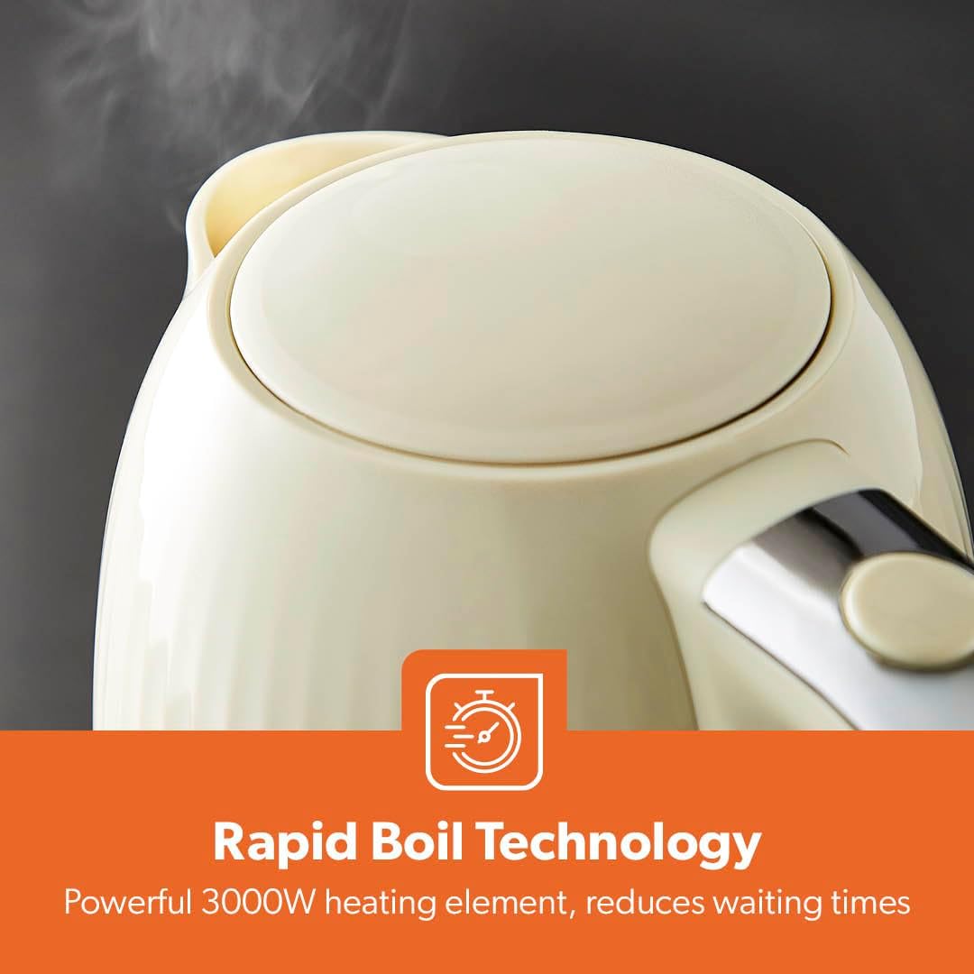 GEEPAS Fluted Kettle GK38068UK-CR (Cream)