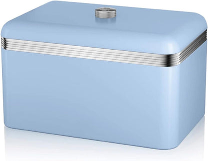 Swan Retro Bread Bins Blue Bread Bin Large