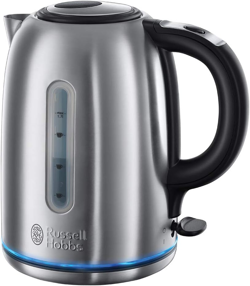 Russell Hobbs Brushed Stainless Steel Cordless Kettle Quiet & Fast Boil 20460