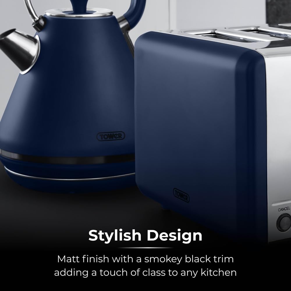 Tower Sera 4 Slice Toaster T20086MNB (Midnight Blue)