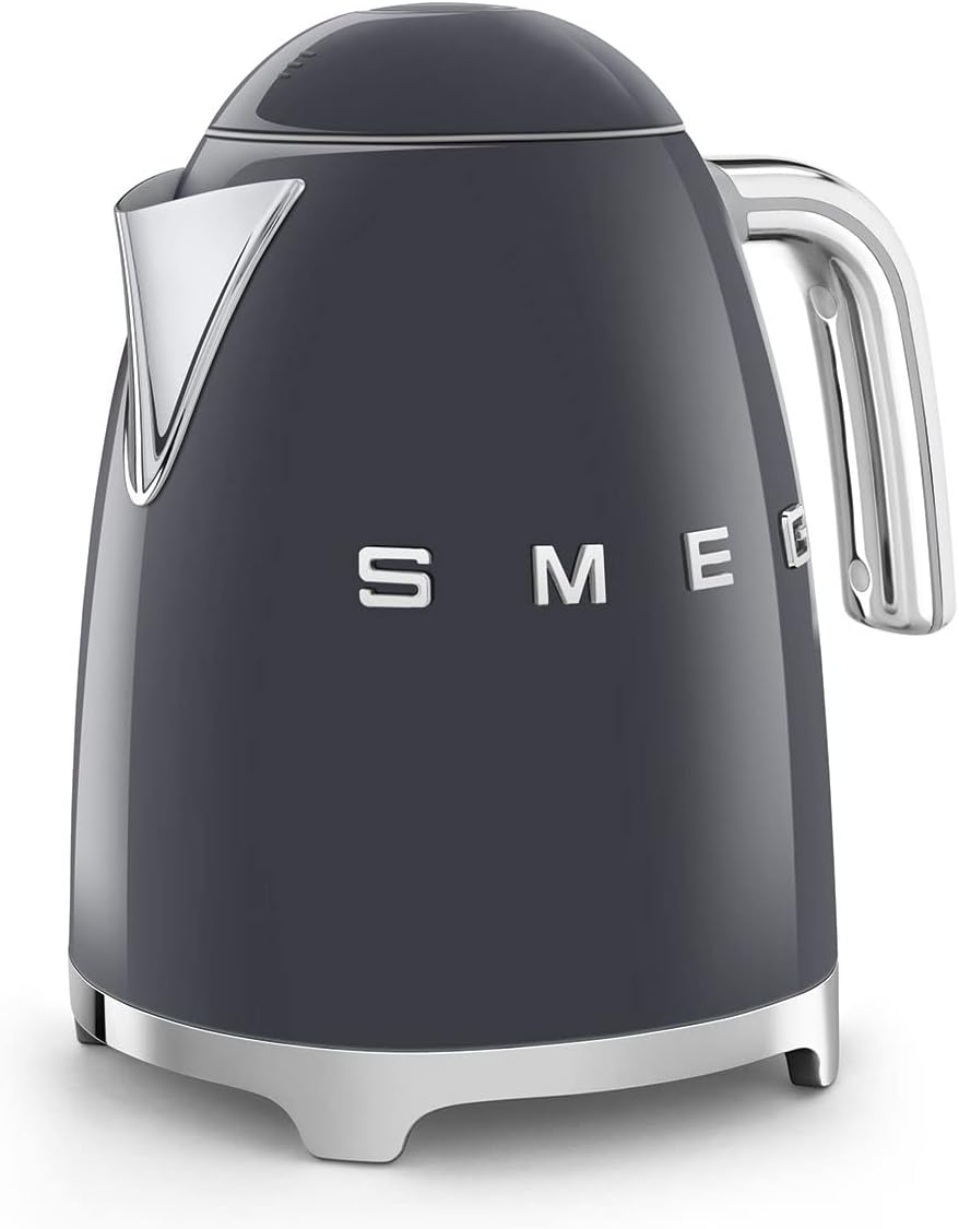 SMEG Slate Grey Kettle 50’s Jug Soft Opening 360 Base 1.7L KLF03GRUK